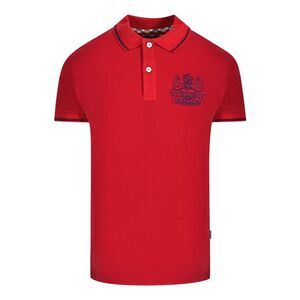 Aquascutum Unisex Adult Aldis Tipped Polo Shirt / Dark Red